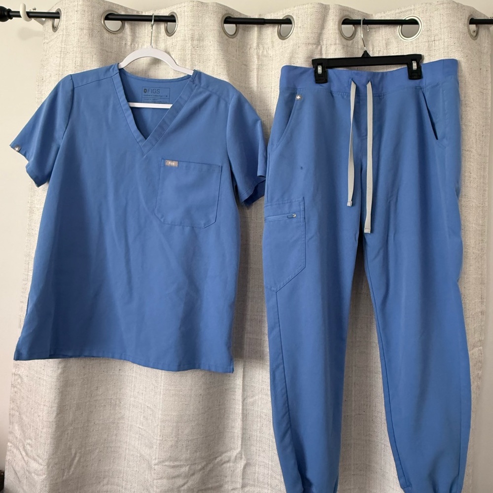 Figs Ceil Blue Women’s Medium Scrub Set